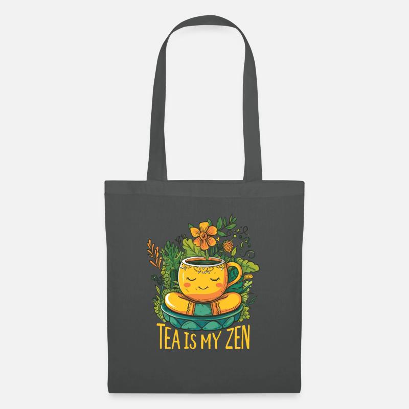 Tee ist mein Zen - Stoffbeutel - Graphite