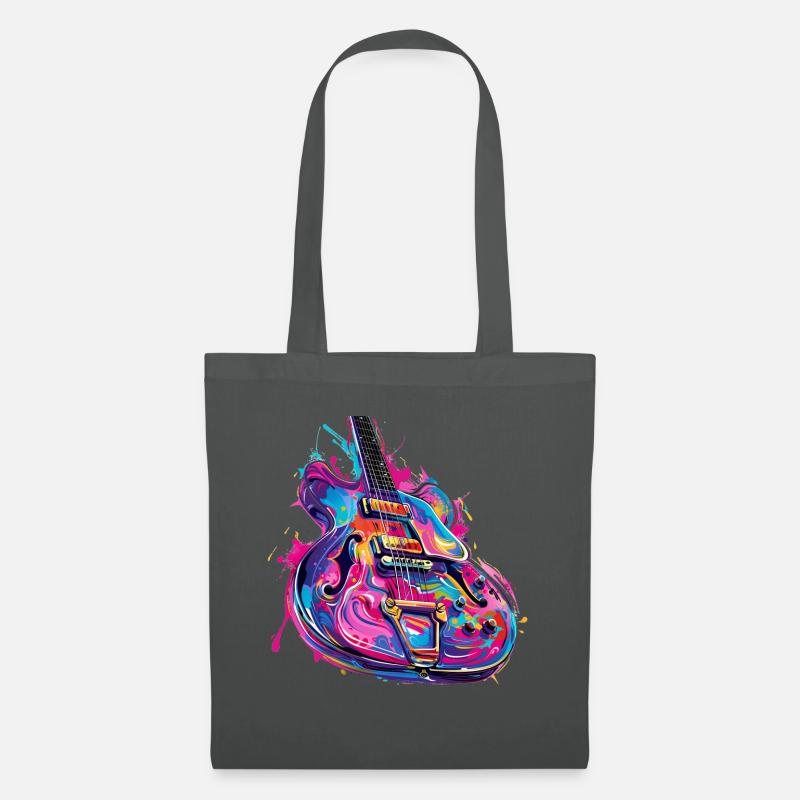 Graffiti Gittare Musik - Stoffbeutel - Graphite