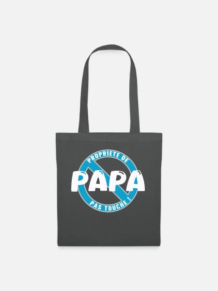 Papas Eigentum, weiß - Stoffbeutel - Graphite