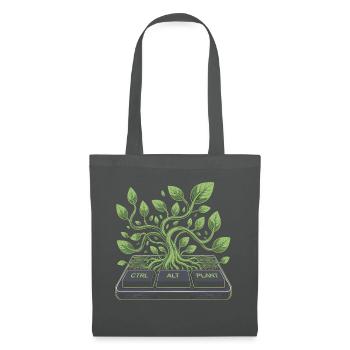 ctrl alt plant garden design - Tote Bag - graphite grey - Front