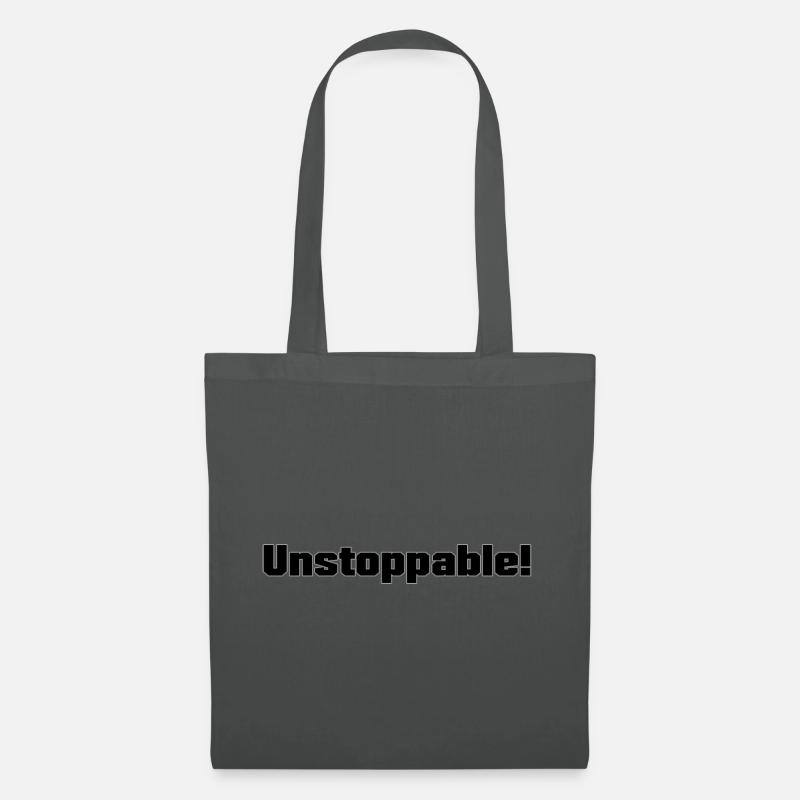 Mindset & Motivations Sprüche: Unstoppable - Stoffbeutel - Graphite