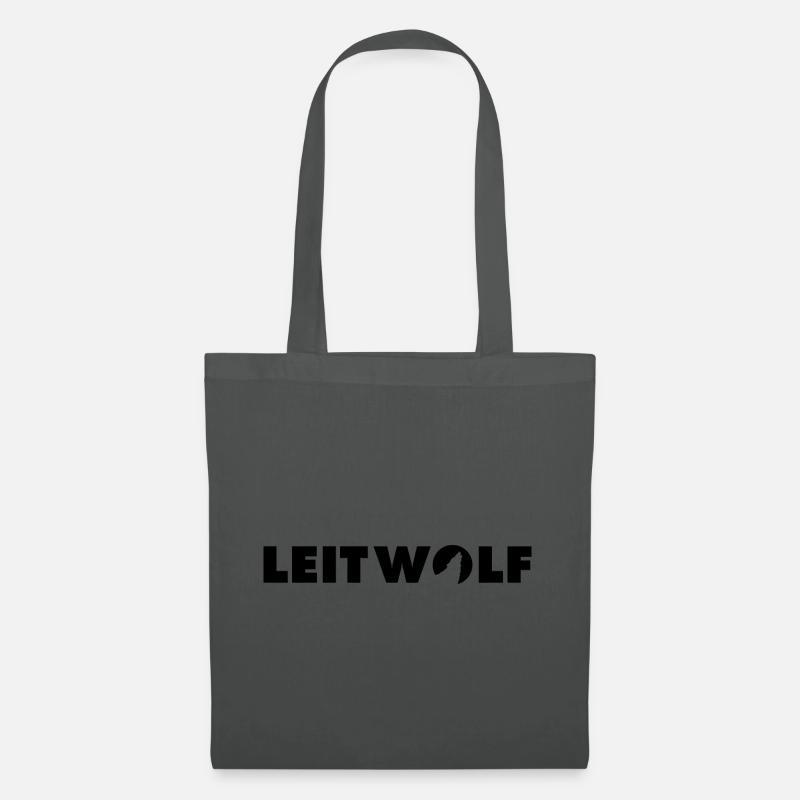 Leitwolf lettering - Tote Bag - graphite grey