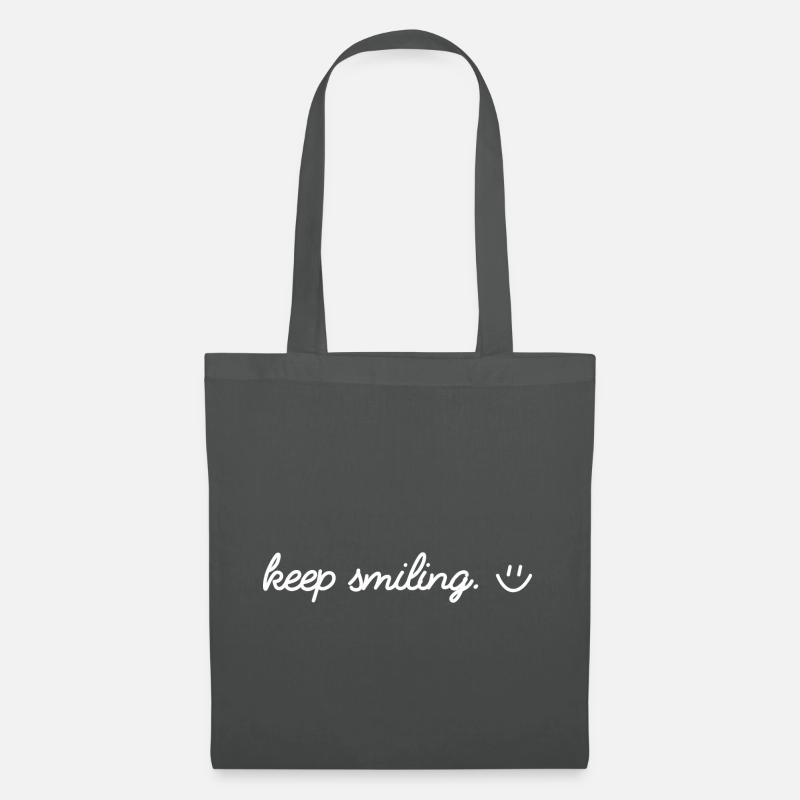 Keep smiling - Stoffbeutel - Graphite