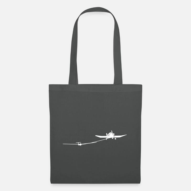 Flugzeug Pilot Segelflieger Schlepp Robin Geschenk - Stoffbeutel - Graphite