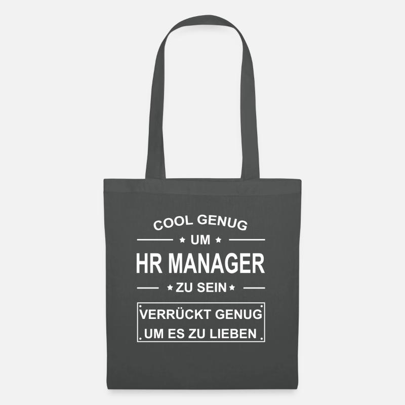 HR Manager - Human Resources - Personalwesen - Stoffbeutel - Graphite