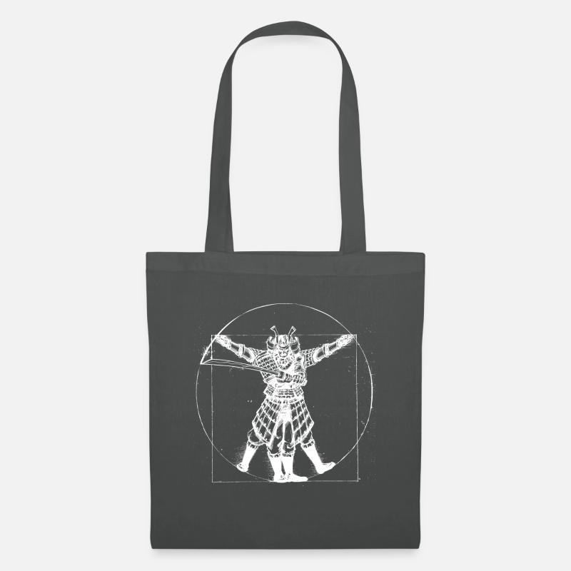 Vitruvian Man invertiert - Stoffbeutel - Graphite