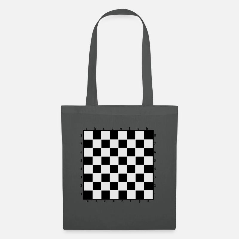 Schach leeres Brett - Stoffbeutel - Graphite