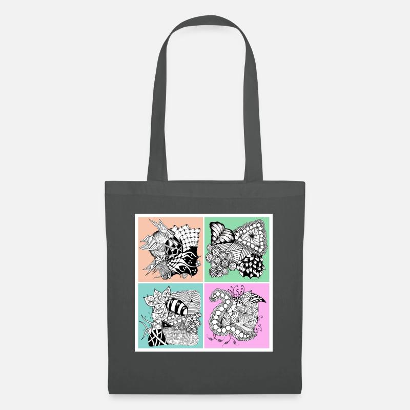 Zentangle-Muster patterncontest - Stoffbeutel - Graphite