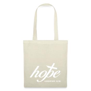 Jesus meine Hoffnung - hope Hebräer 6,19 - Stoffbeutel - Natur - Vorne