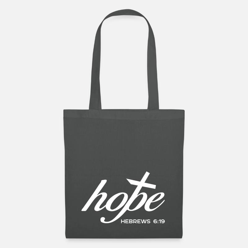 Jesus meine Hoffnung - hope Hebräer 6,19 - Stoffbeutel - Graphite