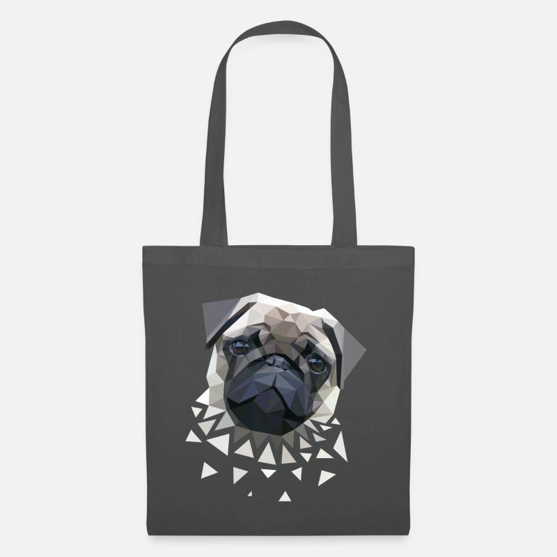 Mops - Stoffbeutel - Graphite