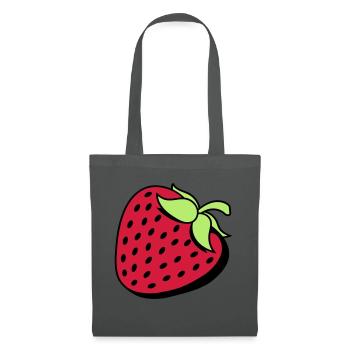 strawberry fruity delicious fruit berries hunger eat - Tote Bag - graphite grey - Front