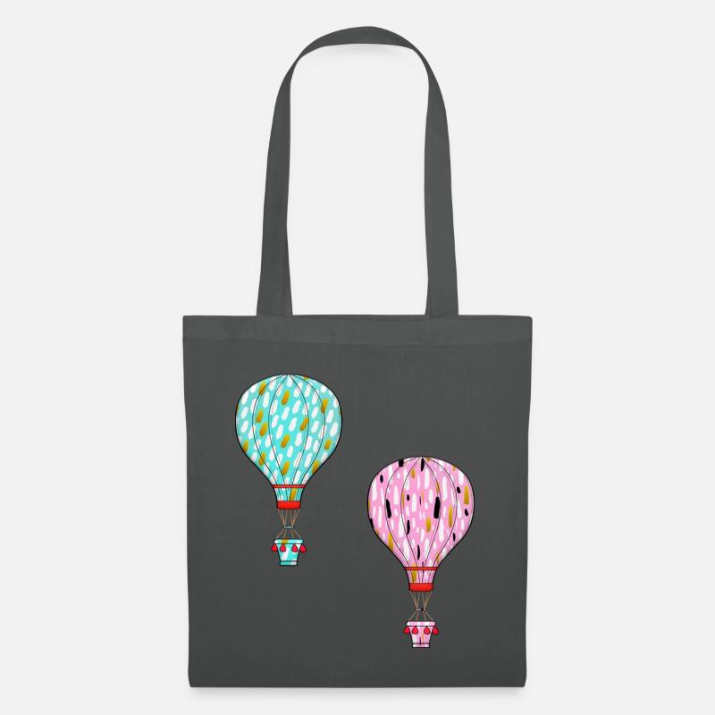 Heißluftballon - Stoffbeutel - Graphite