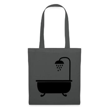 Baignoire avec douche sanitaires - Sac en tissu - gris graphite - Devant