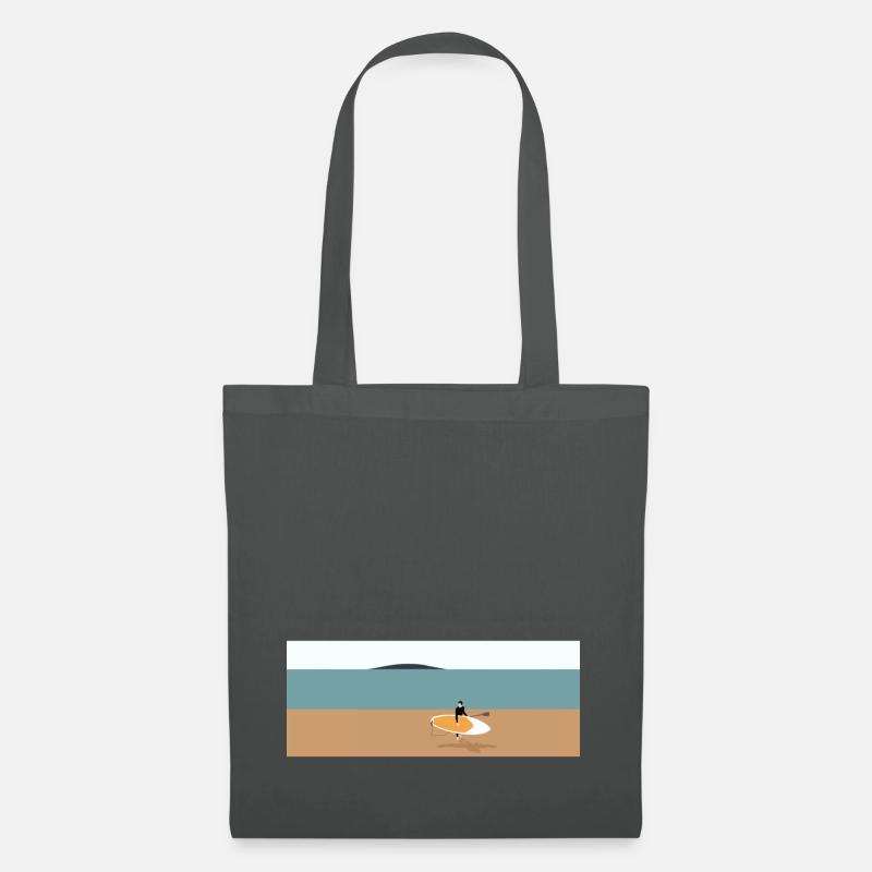 Paddle boarder on beach - Tote Bag - graphite grey
