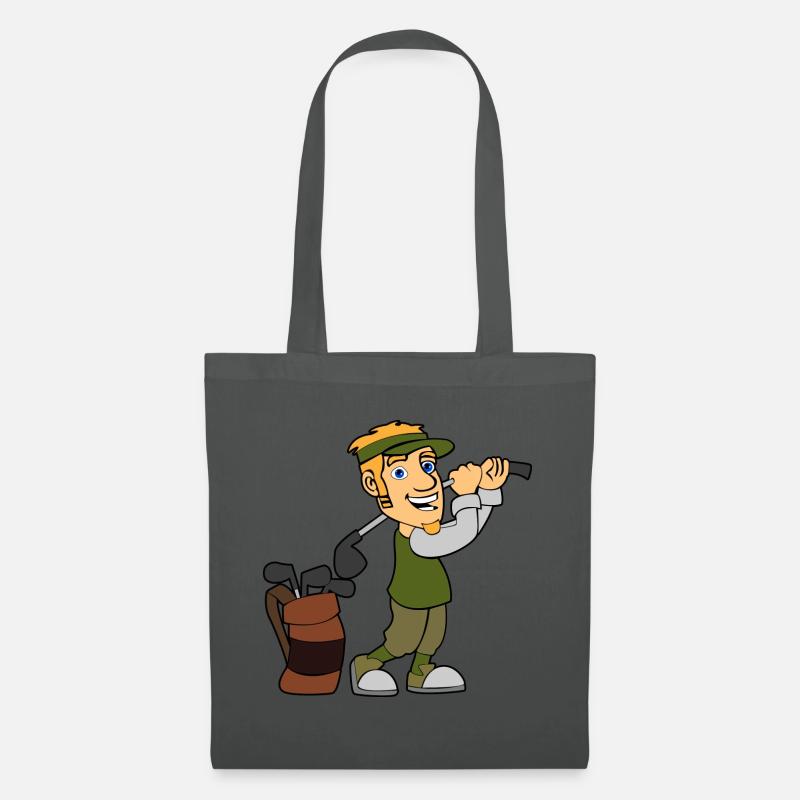 Golf Golfer - Stoffbeutel - Graphite