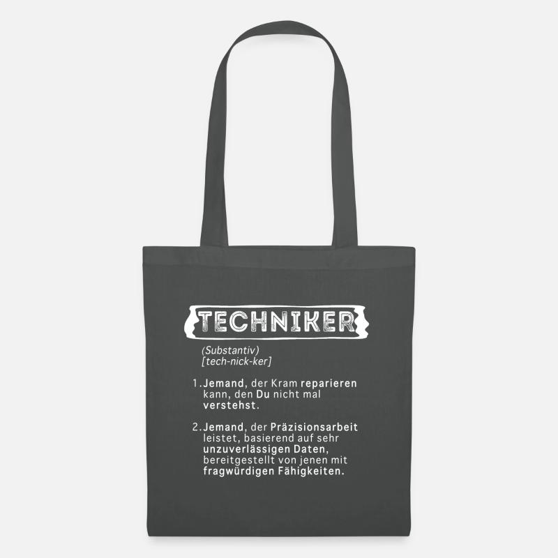 TECHNIKER WÖRTERBUCH - Stoffbeutel - Graphite