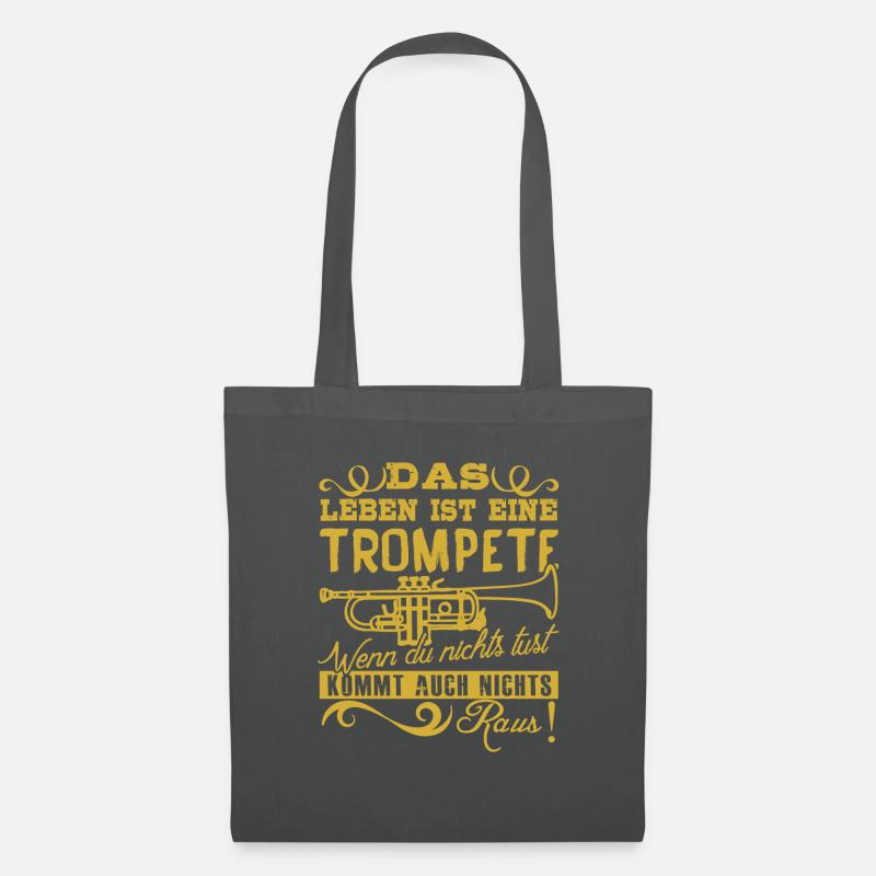 Das Leben ist eine Trompete! - Stoffbeutel - Graphite