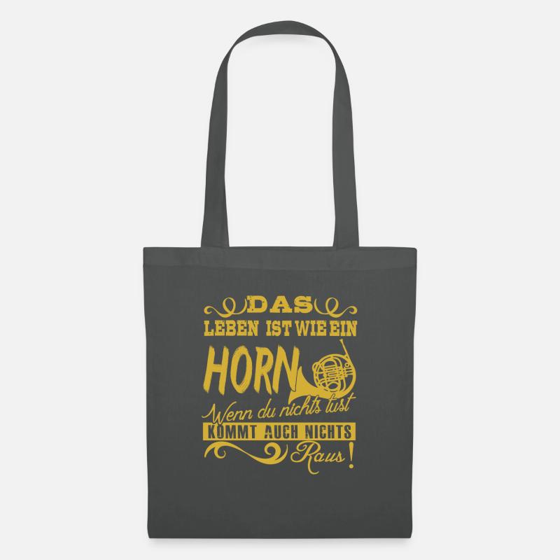 Das Leben ist ein Horn! - Stoffbeutel - Graphite