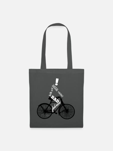 Mir reichts! Ich geh' Rad fahren - Stoffbeutel - Graphite