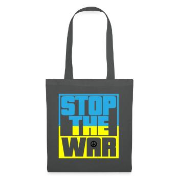 Farben änderbar | Stop the War | Kein Krieg - Stoffbeutel - Graphite - Vorne