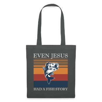 Fishing Angler Fishing Rod - Tote Bag - graphite grey - Front