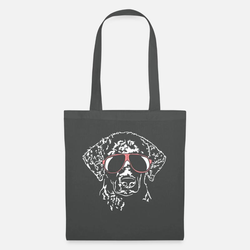Curly Coated Retriever cool - Stoffbeutel - Graphite