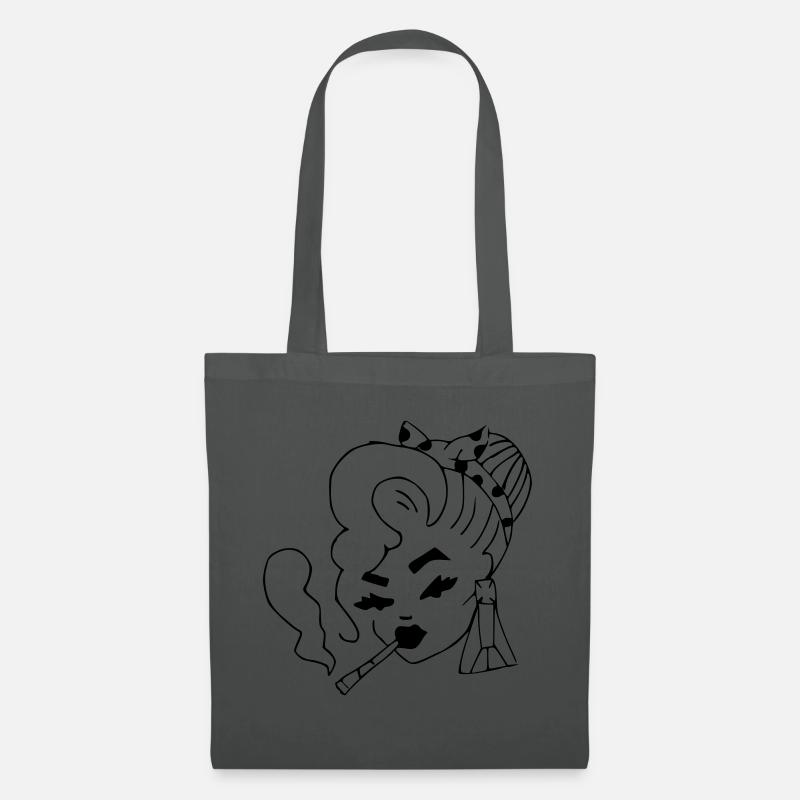 frau - Stoffbeutel - Graphite