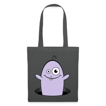 WILLY le ver amical 1 - Sac en tissu - gris graphite - Devant