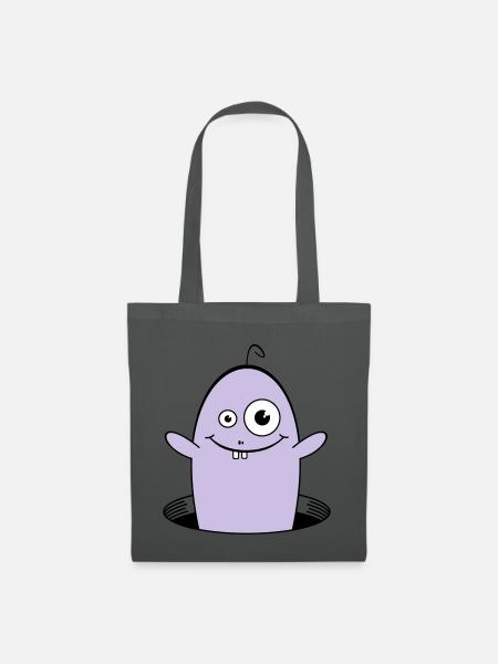 WILLY the friendly worm 1 - Tote Bag - graphite grey
