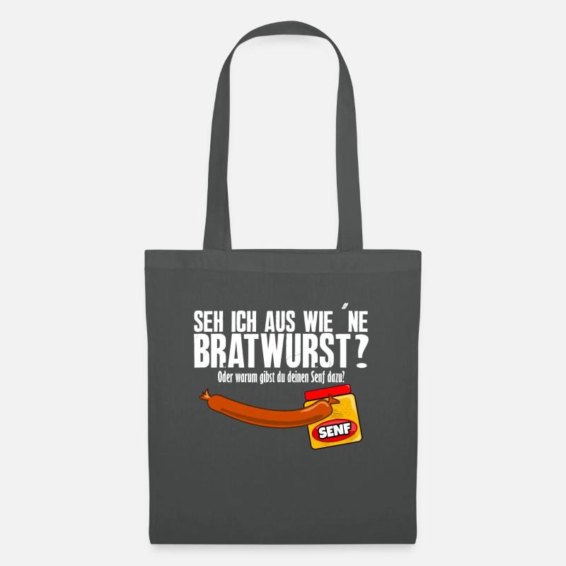 Seh ich aus wie ne Bratwurst - Lustiger Spruch - Stoffbeutel - Graphite