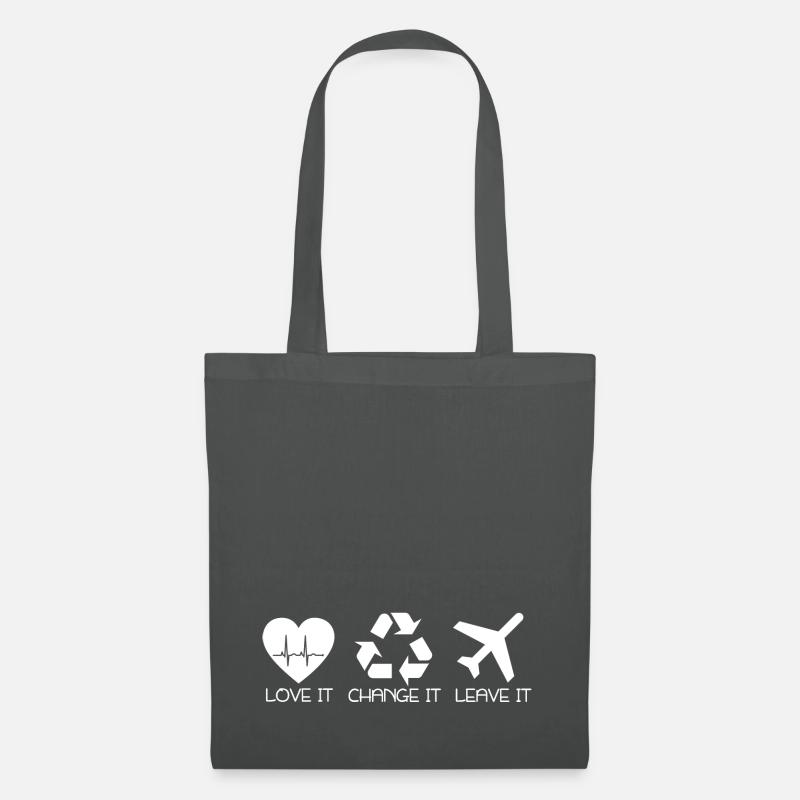 love it change it or leave it Das Entscheidershirt - Stoffbeutel - Graphite