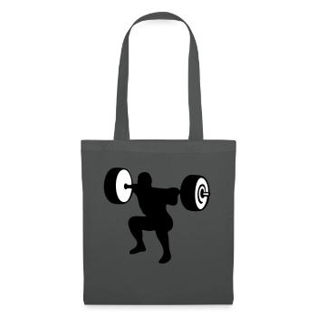 weightlifting, weightlifter, weight lifter - Sac en tissu - gris graphite - Devant