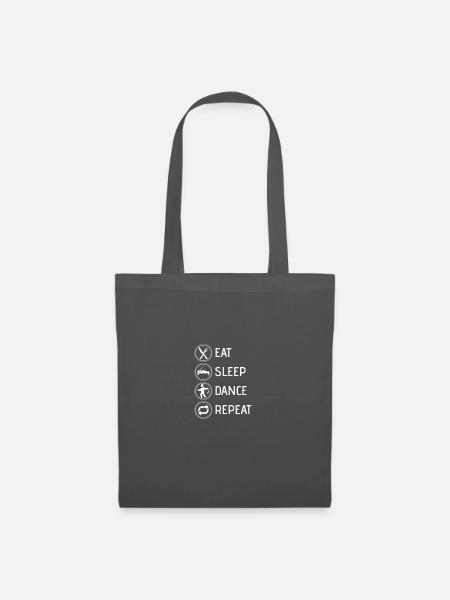 Eat Sleep Dance Repeat Boy Girl Ballet Dancer Gift - Stoffbeutel - Graphite