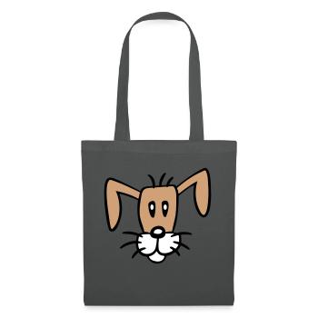 Dog Face Small Happy Puppy Pet - Tote Bag - graphite grey - Front