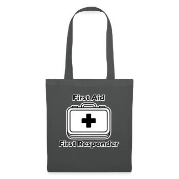 Équipement médical - « Premiers secours, premiers intervenants » - Sac en tissu - gris graphite - Devant