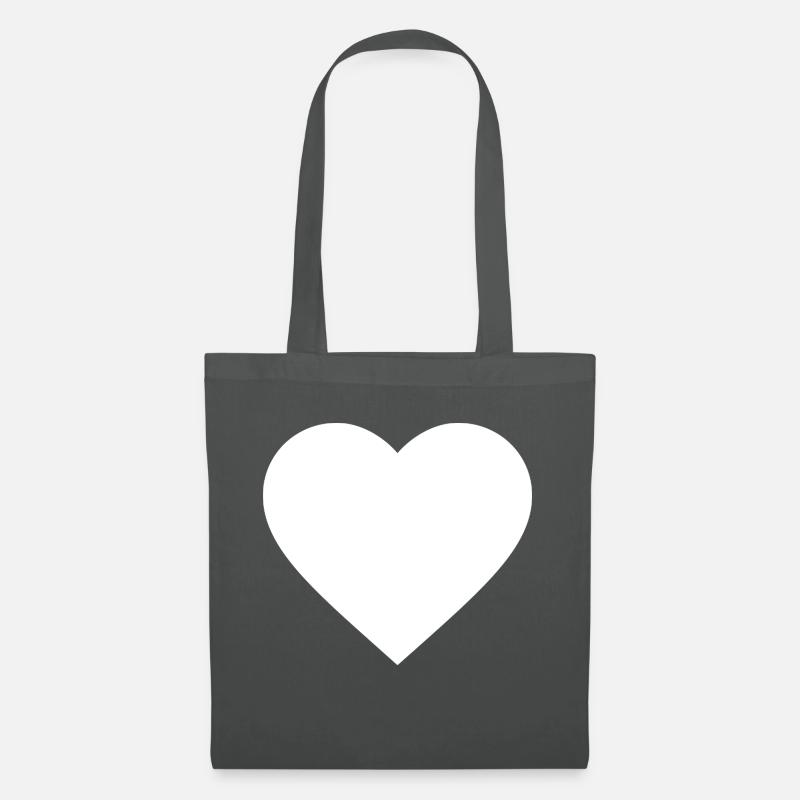 the white heart - Stoffbeutel - Graphite