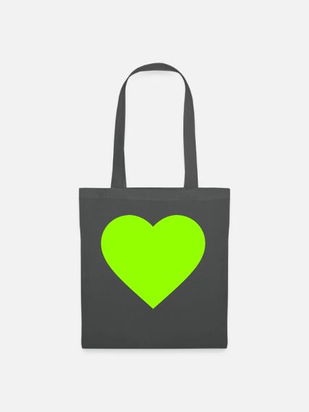 the green heart - Stoffbeutel - Graphite