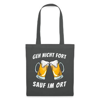 Sauf im Ort  - Stoffbeutel - Graphite - Vorne