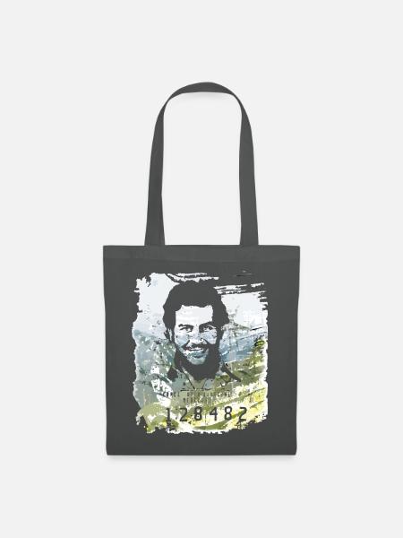 Pablo Escobar distressed - Stoffbeutel - Graphite