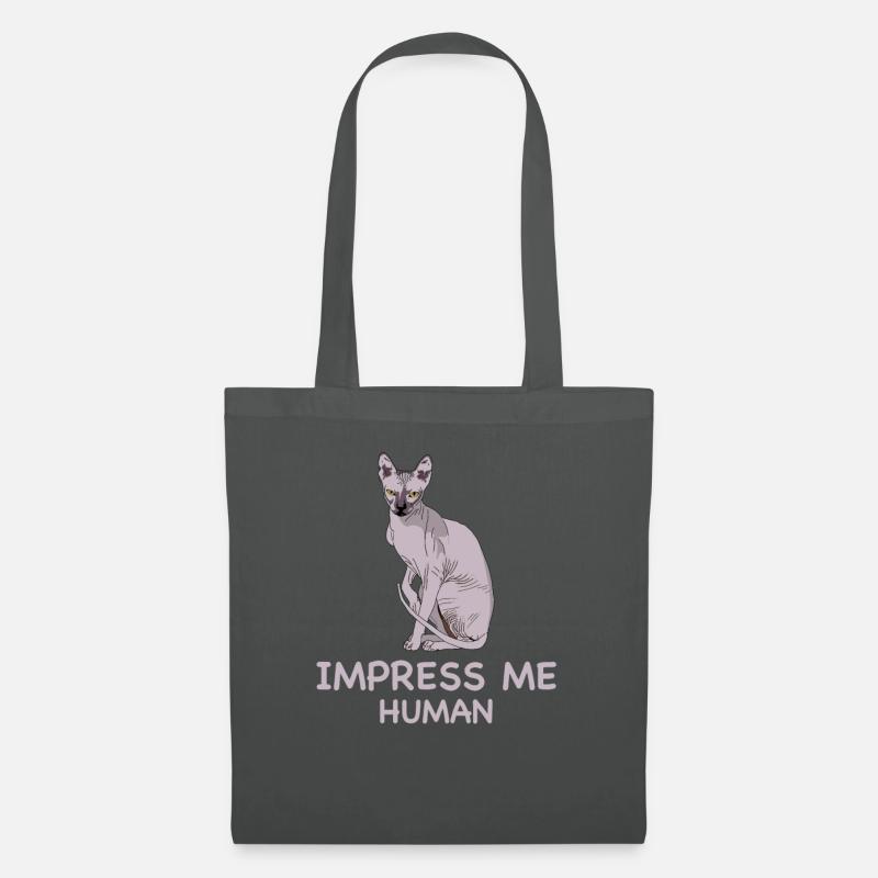IMPRESS the SPHYNX CAT I Sarkastische Sphinx Katze - Stoffbeutel - Graphite