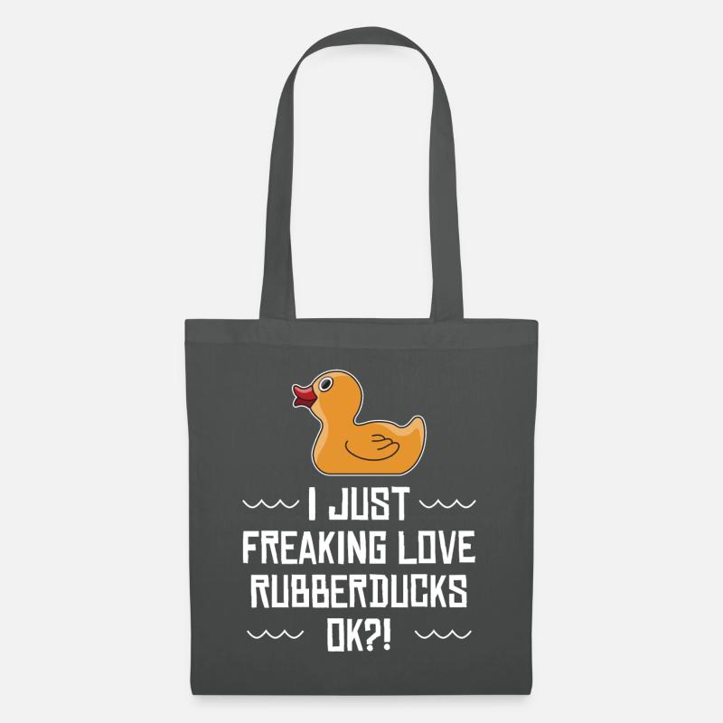 Ich liebe gerade Rubberducks Geschenk - Stoffbeutel - Graphite