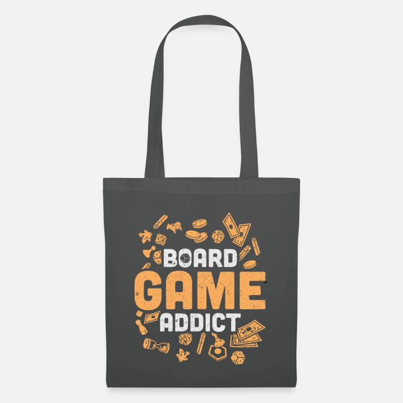 Board Game Addict Tabletop Gaming Geeky Nerd Gift - Stoffbeutel - Graphite