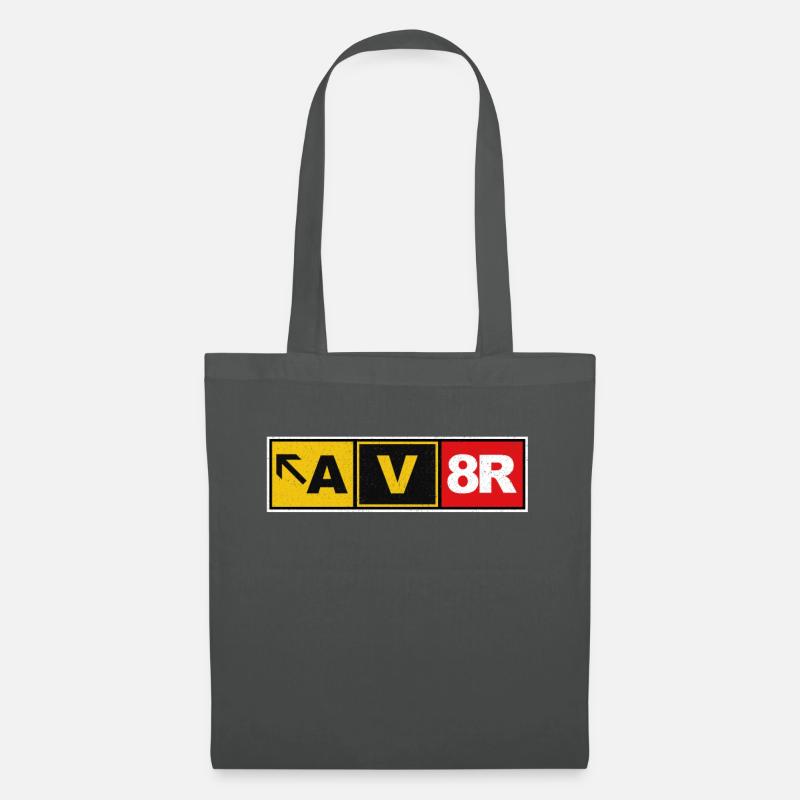 AV8R Aviator Pilot Airplane Flight Attendant Gift - Stoffbeutel - Graphite