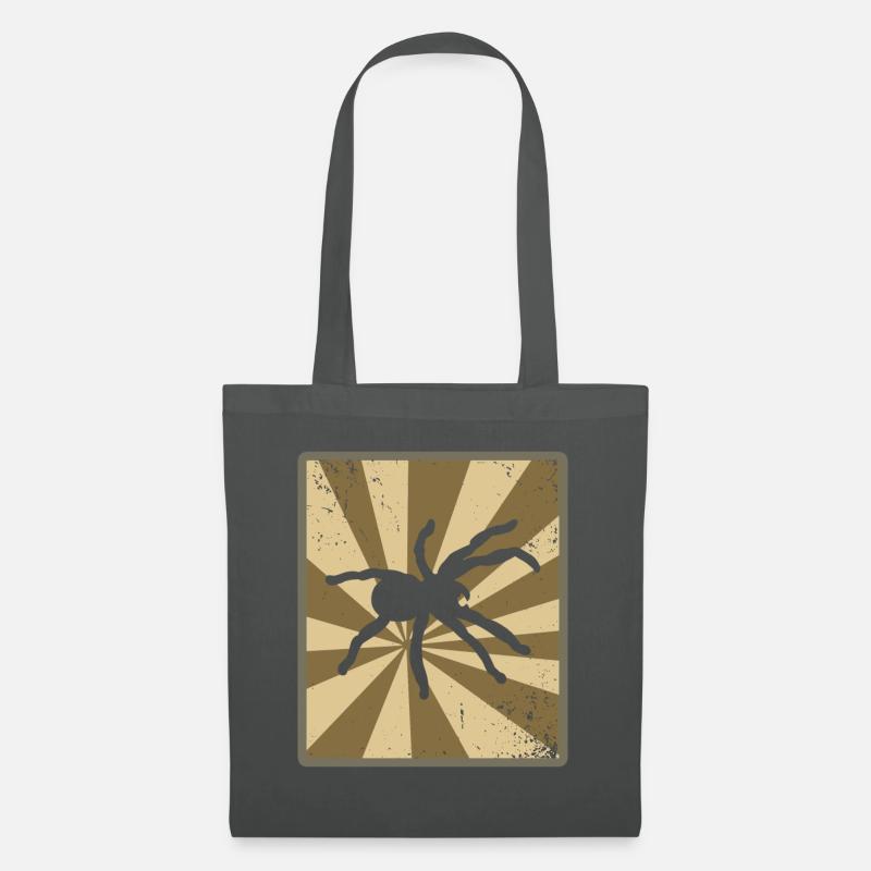Spinne Retro - Stoffbeutel - Graphite