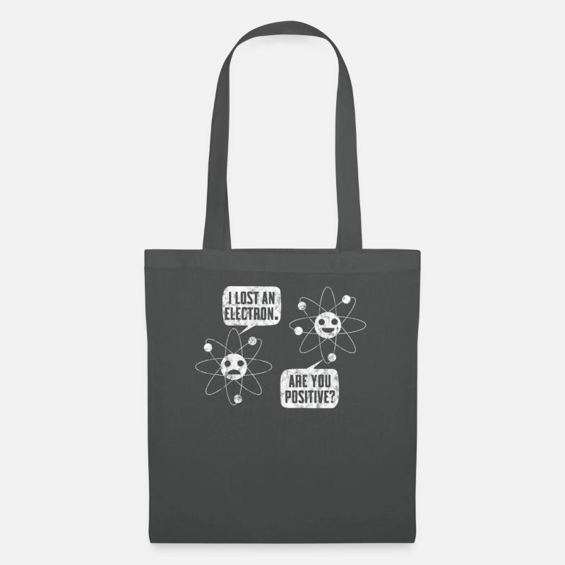 Science Atom Electron Positive Chimie Cadeau - Sac en tissu - gris graphite