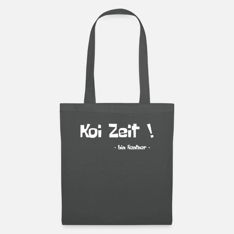 Koi Zeit! - Stoffbeutel - Graphite