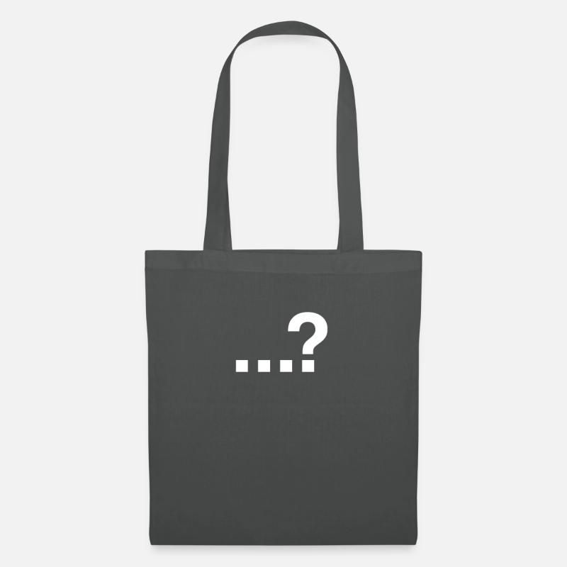 dot dot dot - Frage - Stoffbeutel - Graphite