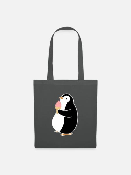 Pinguin Penguin - Stoffbeutel - Graphite