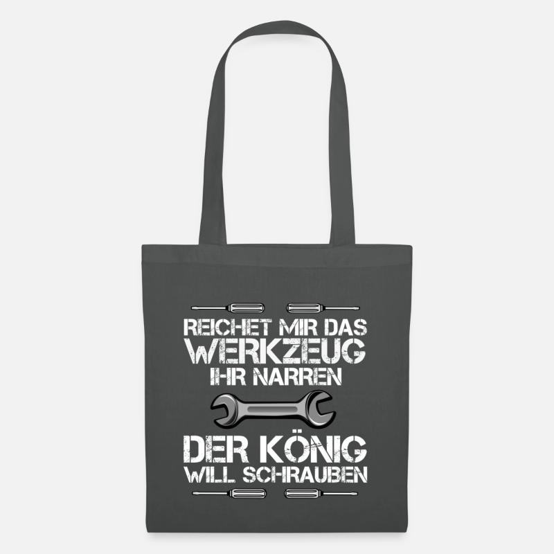 Reichet mir das Werkzeug - Stoffbeutel - Graphite